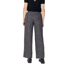 Jacqueline De Yong Schwarze ausgestellte Polyesterhose