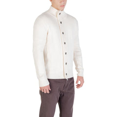Gianni Lupo Crèmefarbenes Marabou-Sweatshirt