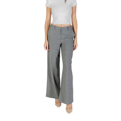 Enkel grijze casual broek van gerecycled polyester