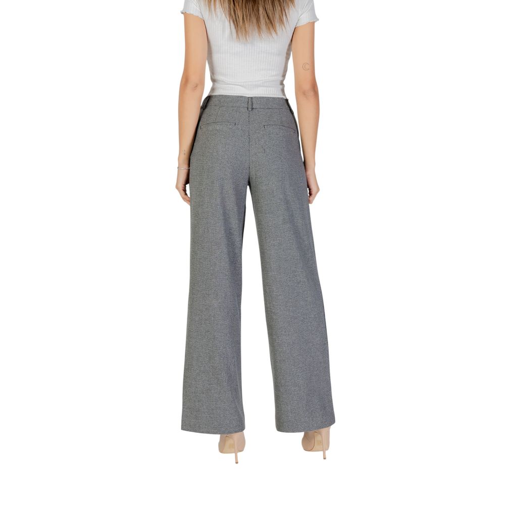 Enkel grijze casual broek van gerecycled polyester