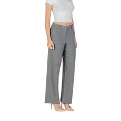 Enkel grijze casual broek van gerecycled polyester