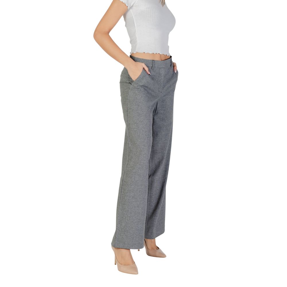 Enkel grijze casual broek van gerecycled polyester