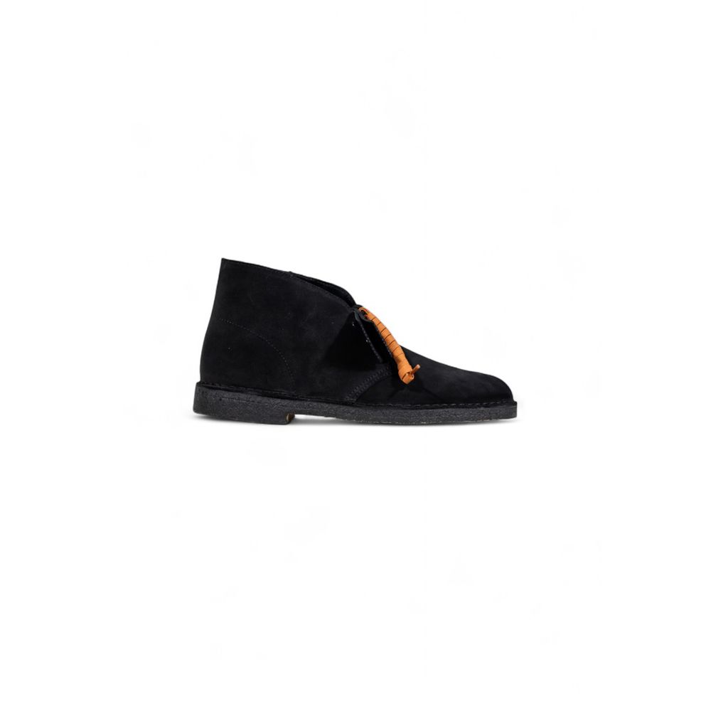 Clarks Zwarte Suède Leren Veterschoenen