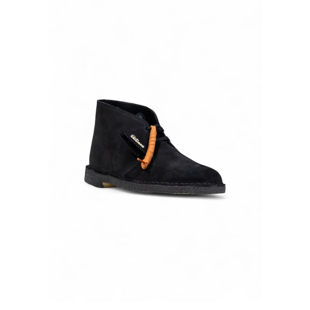 Clarks Zwarte Suède Leren Veterschoenen