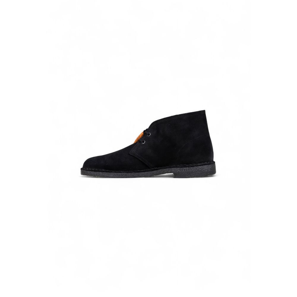 Clarks Zwarte Suède Leren Veterschoenen