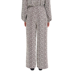 ICHI Bruine Polyester Casual Broek