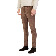 Borghese Braune Freizeithose aus Baumwolle