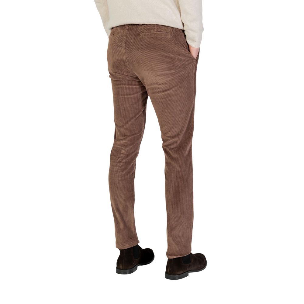 Borghese Braune Freizeithose aus Baumwolle