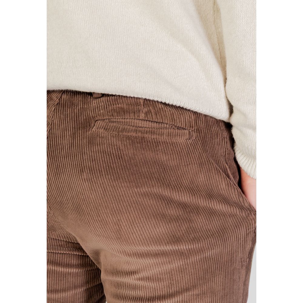 Borghese Braune Freizeithose aus Baumwolle
