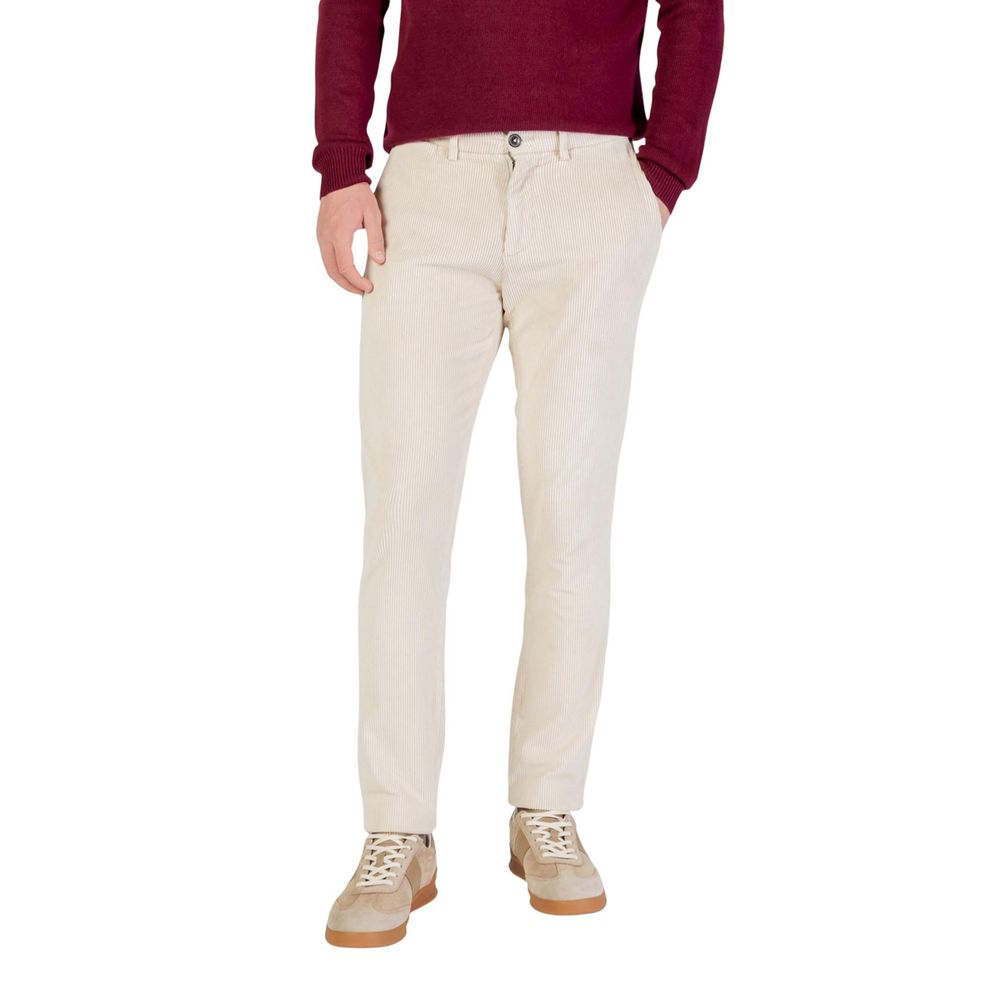 Borghese Beigefarbene Baumwollhose