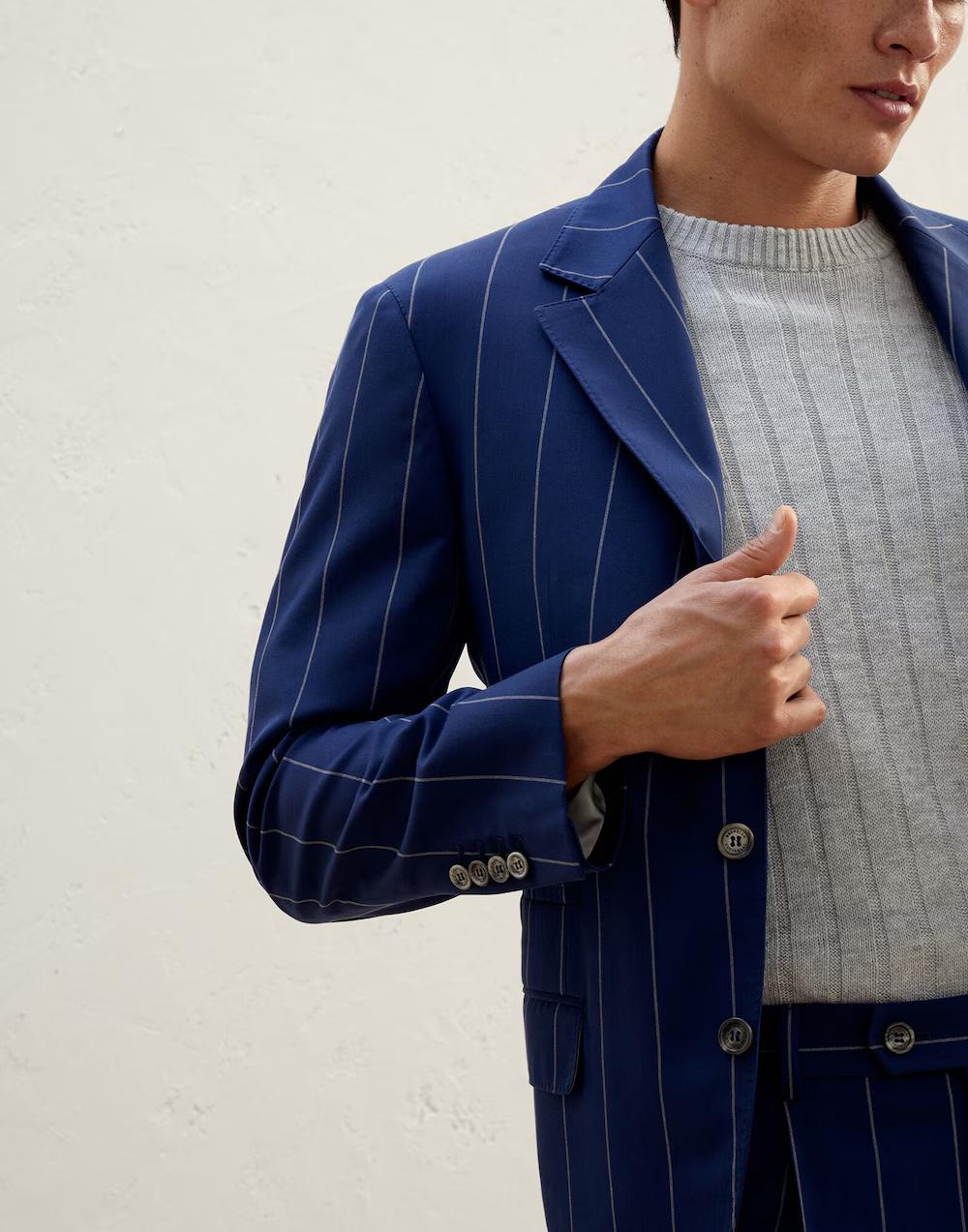 Brunello Cucinelli Bicolor Wool Blazer