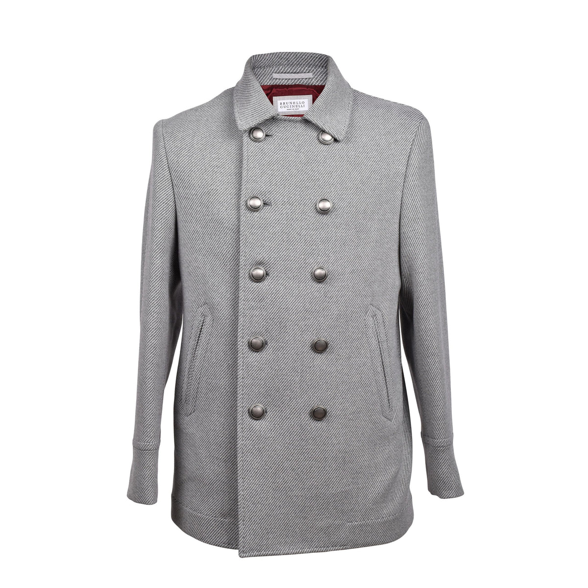 Brunello Cucinelli Grau Wollmantel