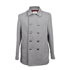 Brunello Cucinelli Grau Wollmantel