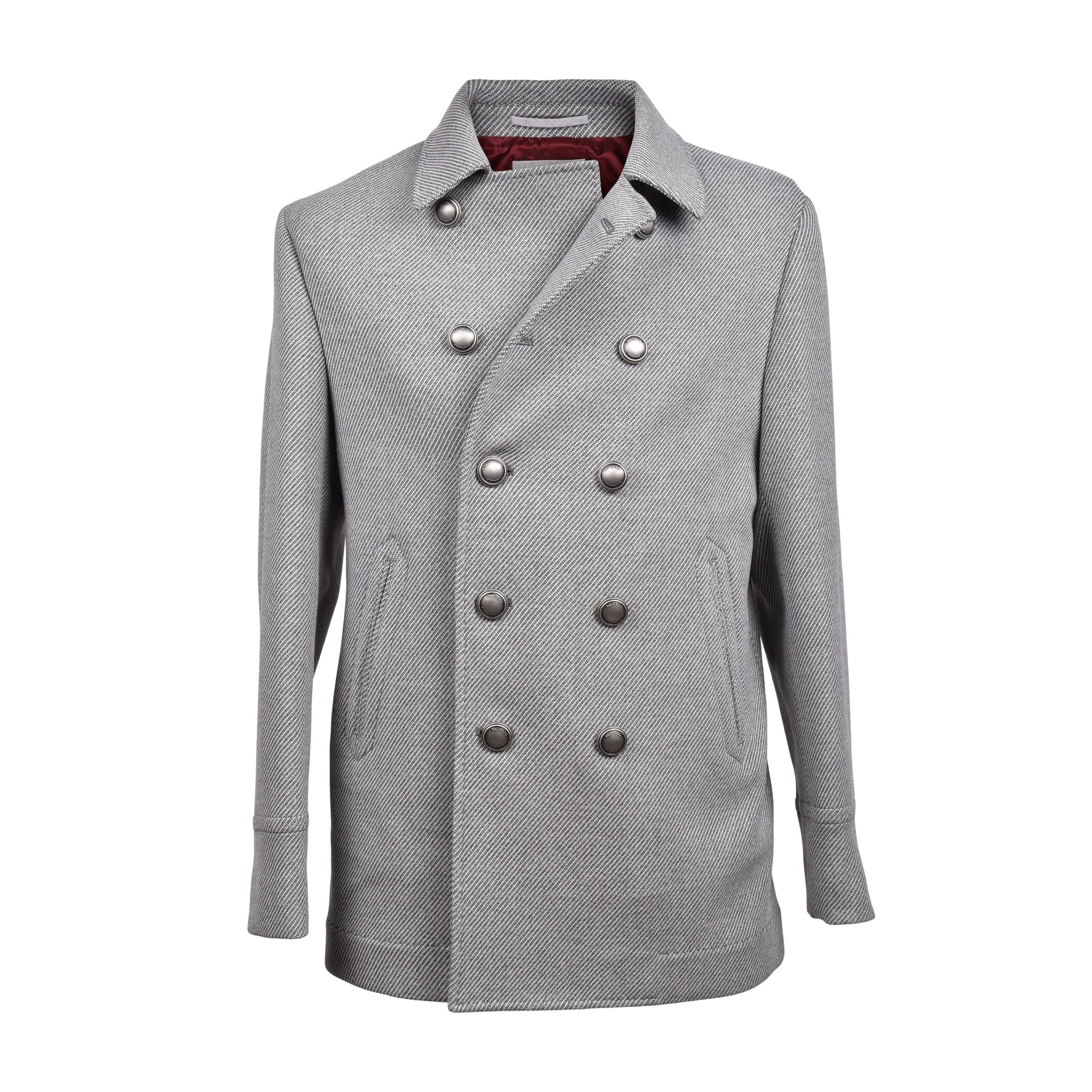 Brunello Cucinelli Grau Wollmantel