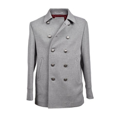 Brunello Cucinelli Grau Wollmantel