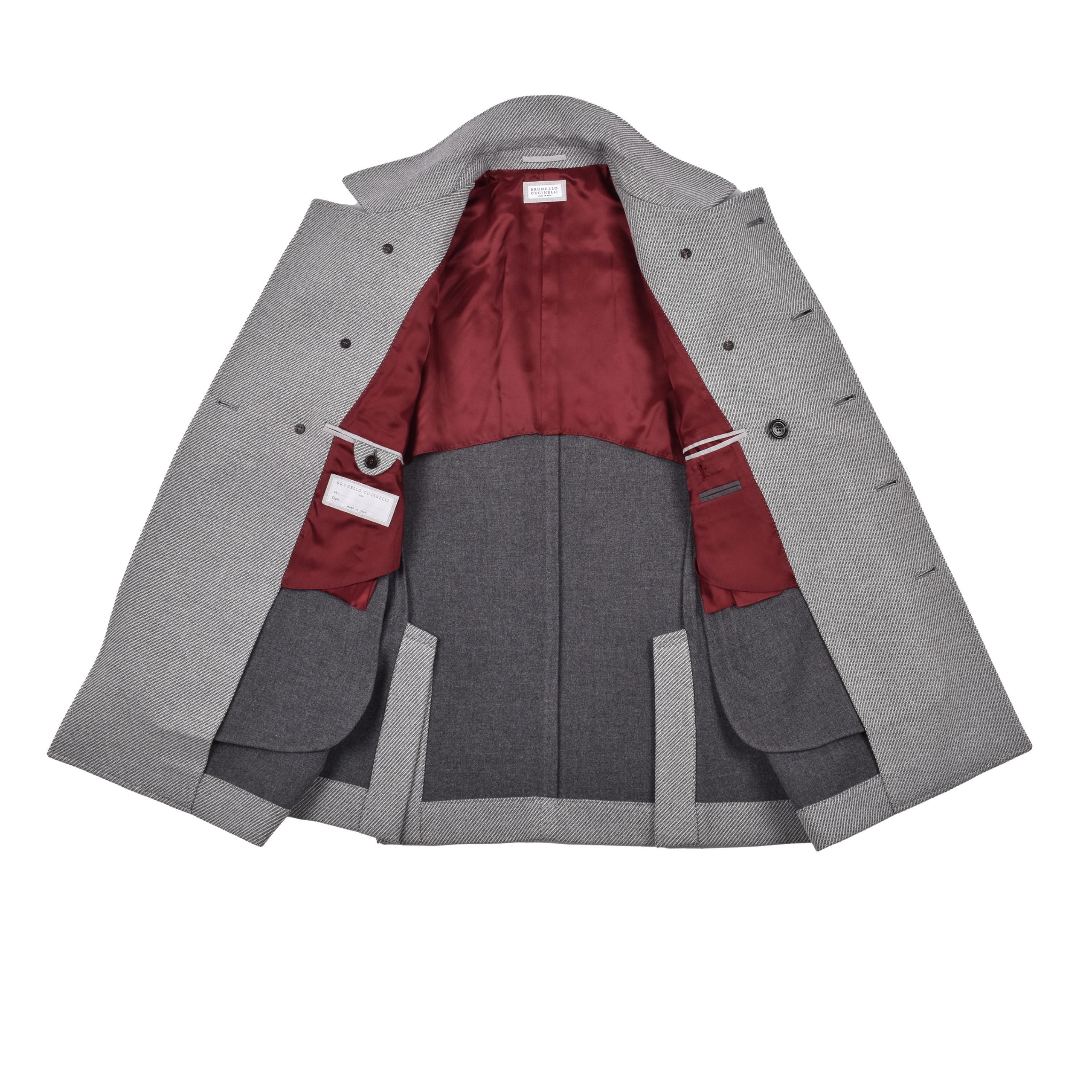 Brunello Cucinelli Grau Wollmantel