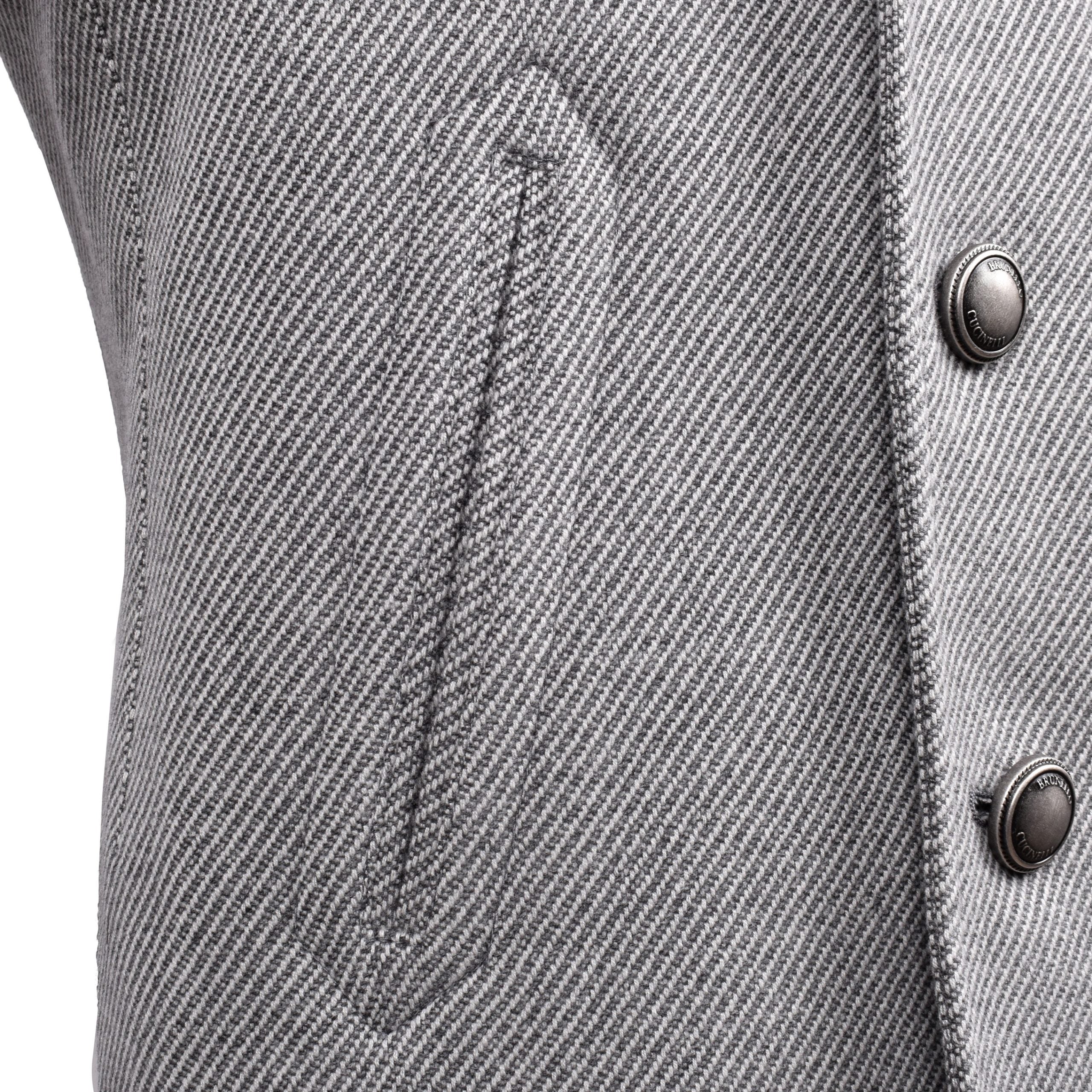Brunello Cucinelli Grau Wollmantel