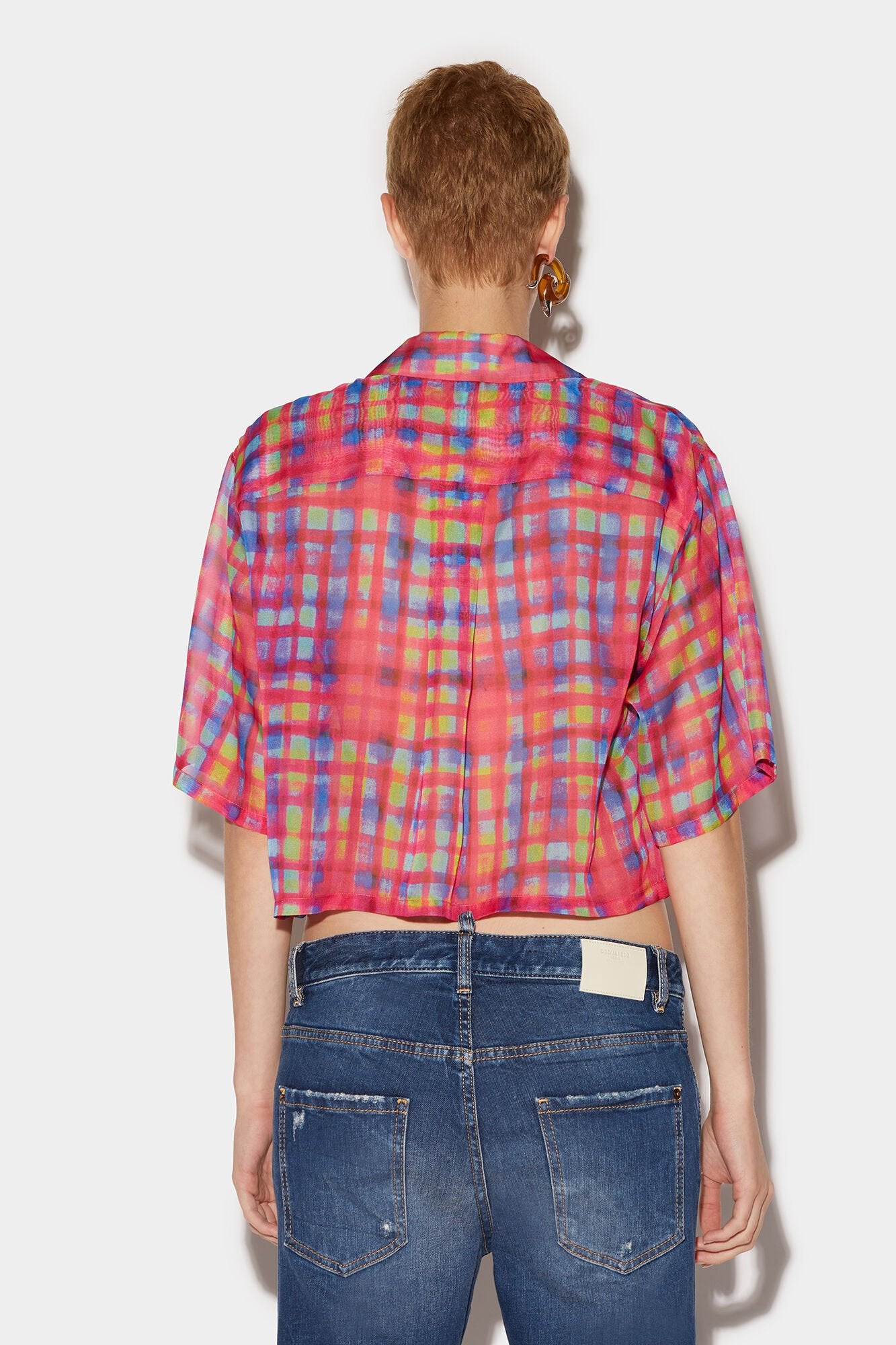 Dsquared² Multicolor Fibres Pattern Shirt
