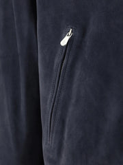 Brunello Cucinelli blaue Lederjacke