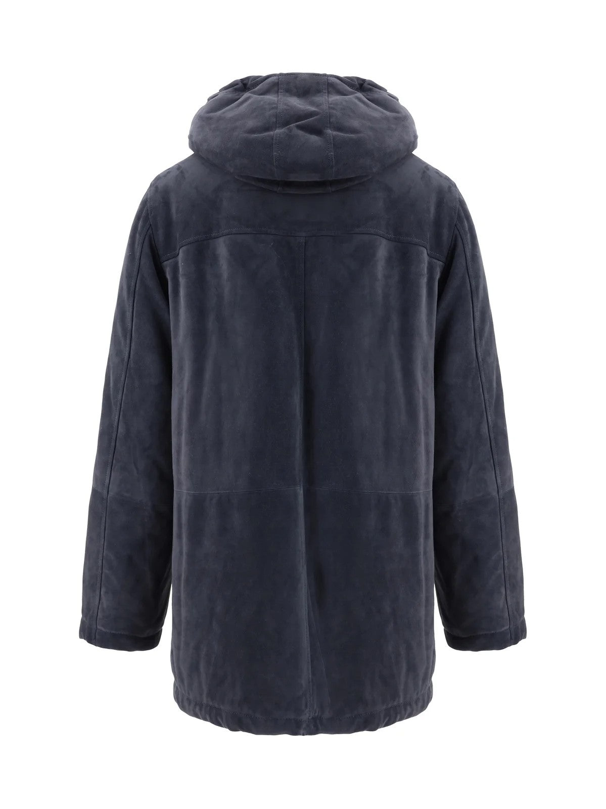Brunello Cucinelli blaue Lederjacke
