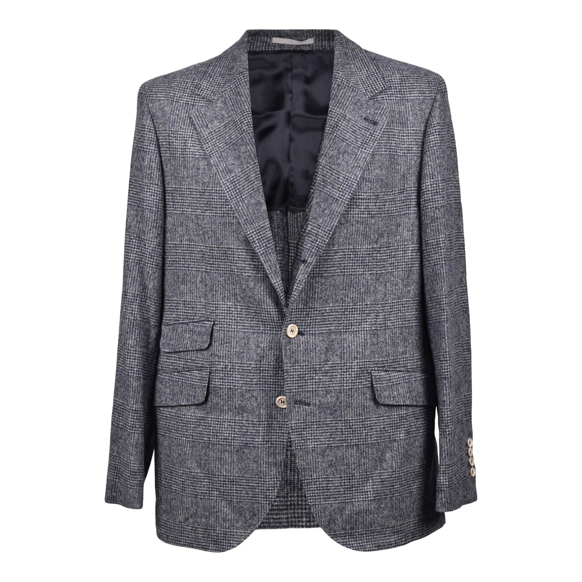 Brunello Cucinelli Blue Leather Blazer
