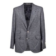 Brunello Cucinelli Blue Leather Blazer