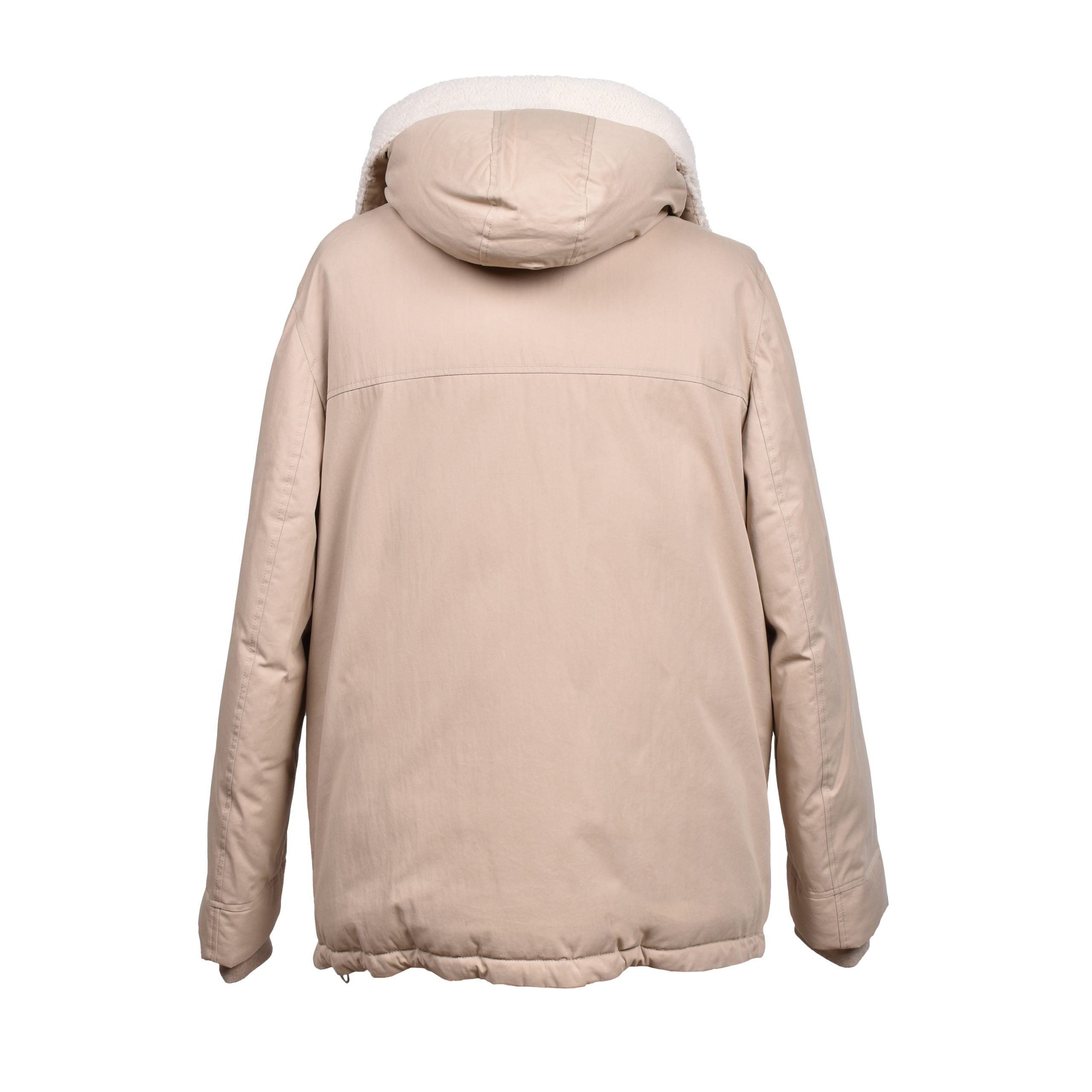 Brunello Cucinelli Beige Baumwolljacke in voller Länge