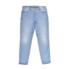 Brunello Cucinelli Blaue Baumwoll-Jeans mit geradem Bein
