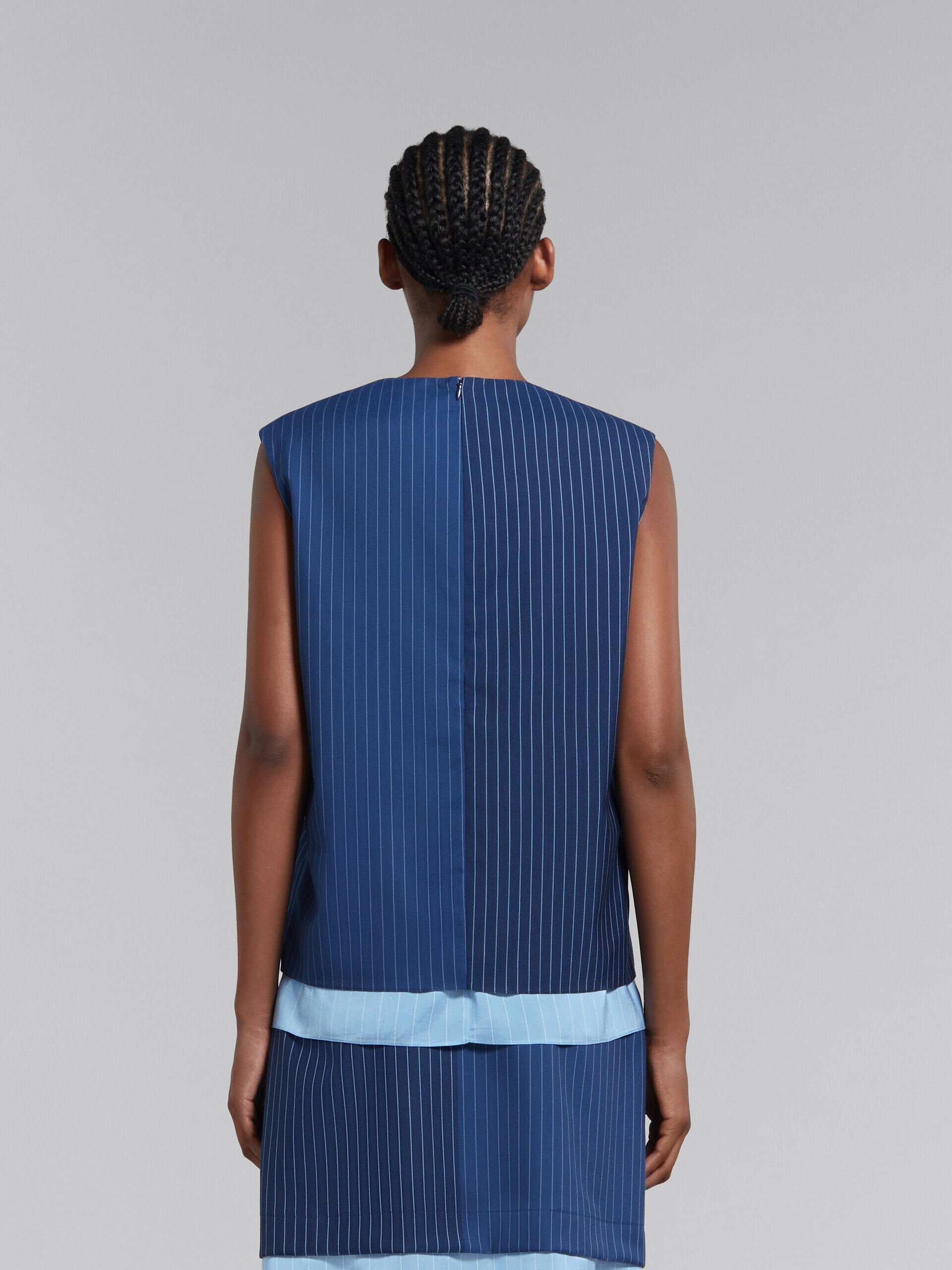 Marni Blue Fibres Pattern Shirt