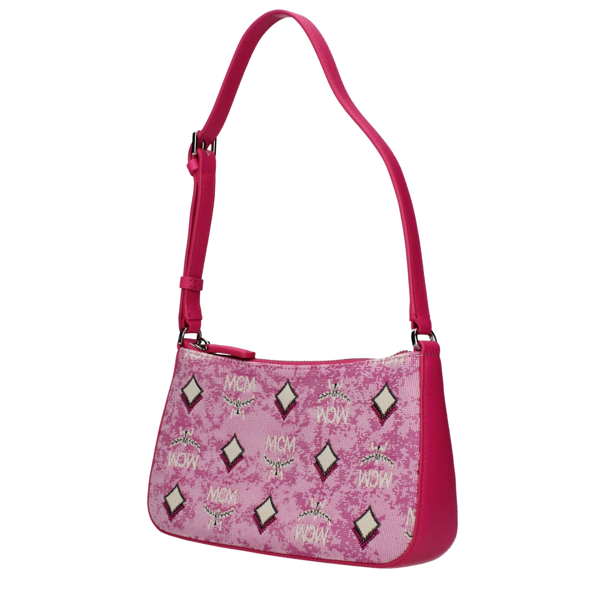 MCM Roze Stoffen Crossbodytas
