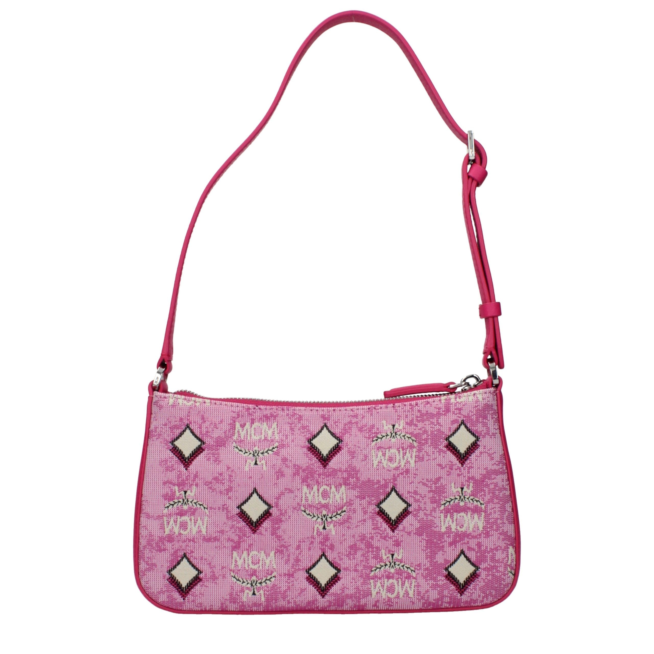 MCM Roze Stoffen Crossbodytas