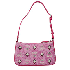 MCM Roze Stoffen Crossbodytas
