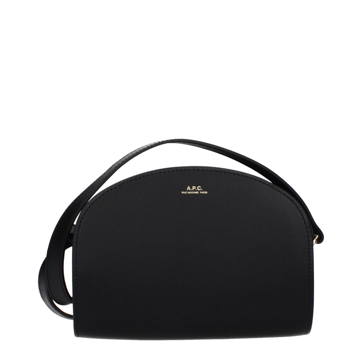 A.P.C. Black Leather Crossbody Bag