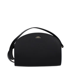 A.P.C. Black Leather Crossbody Bag