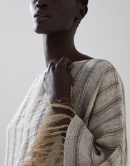 Brunello Cucinelli Black Linen Poncho
