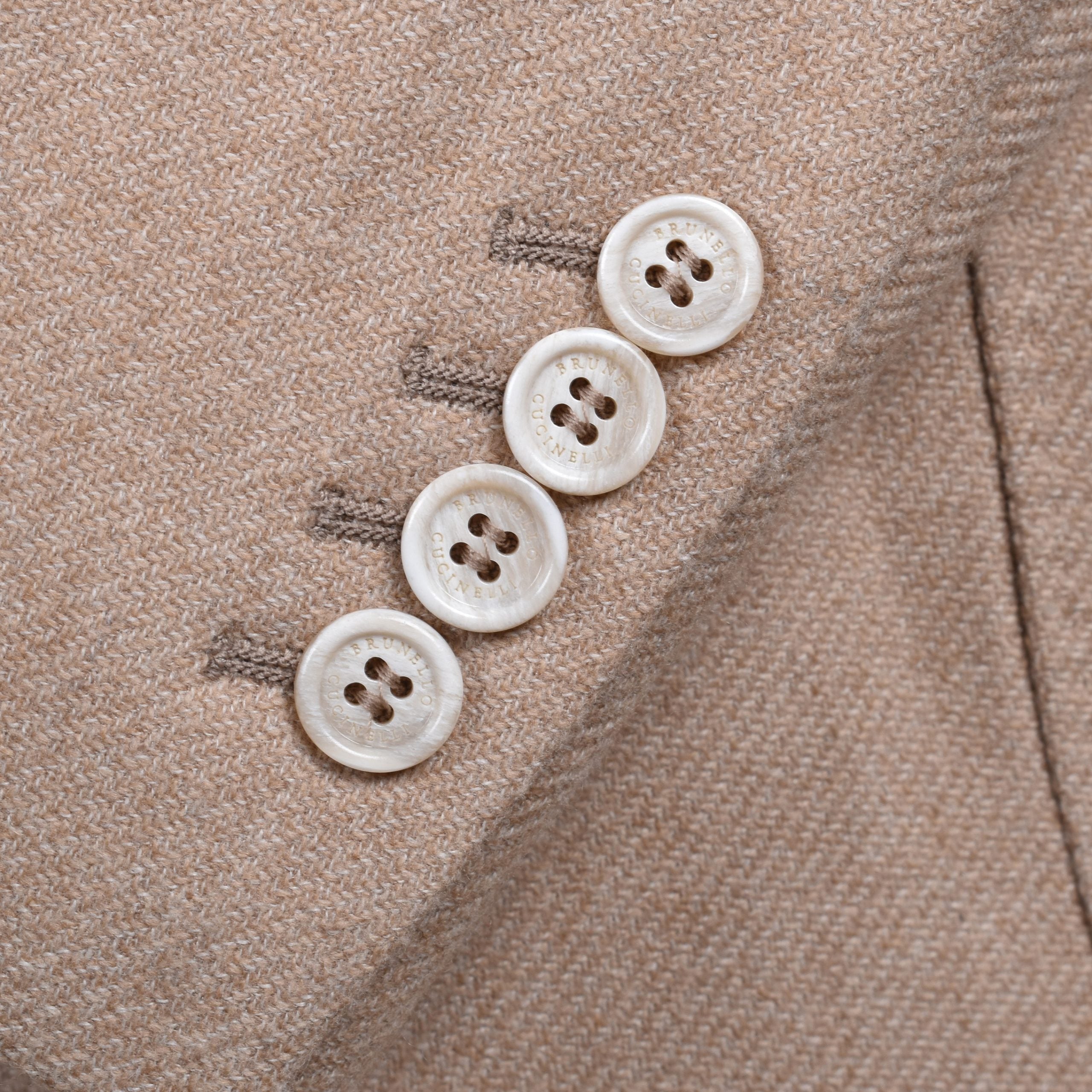 Brunello Cucinelli Beigefarbener Blazer aus Wolle