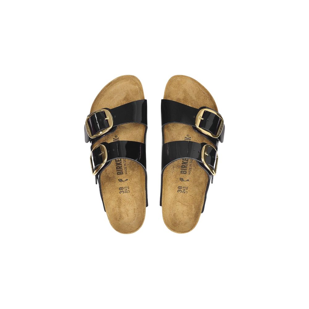Birkenstock Schwarze Flache Sandalen aus Synthetik