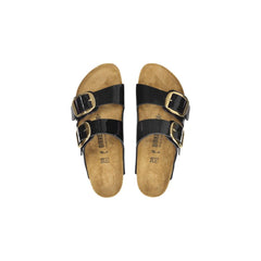 Birkenstock Schwarze Flache Sandalen aus Synthetik