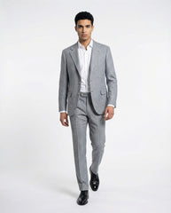 Brunello Cucinelli Light Blue Wool Two-Piece Suit