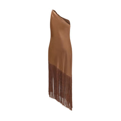 PINKO Brown Polyester Casual Dress