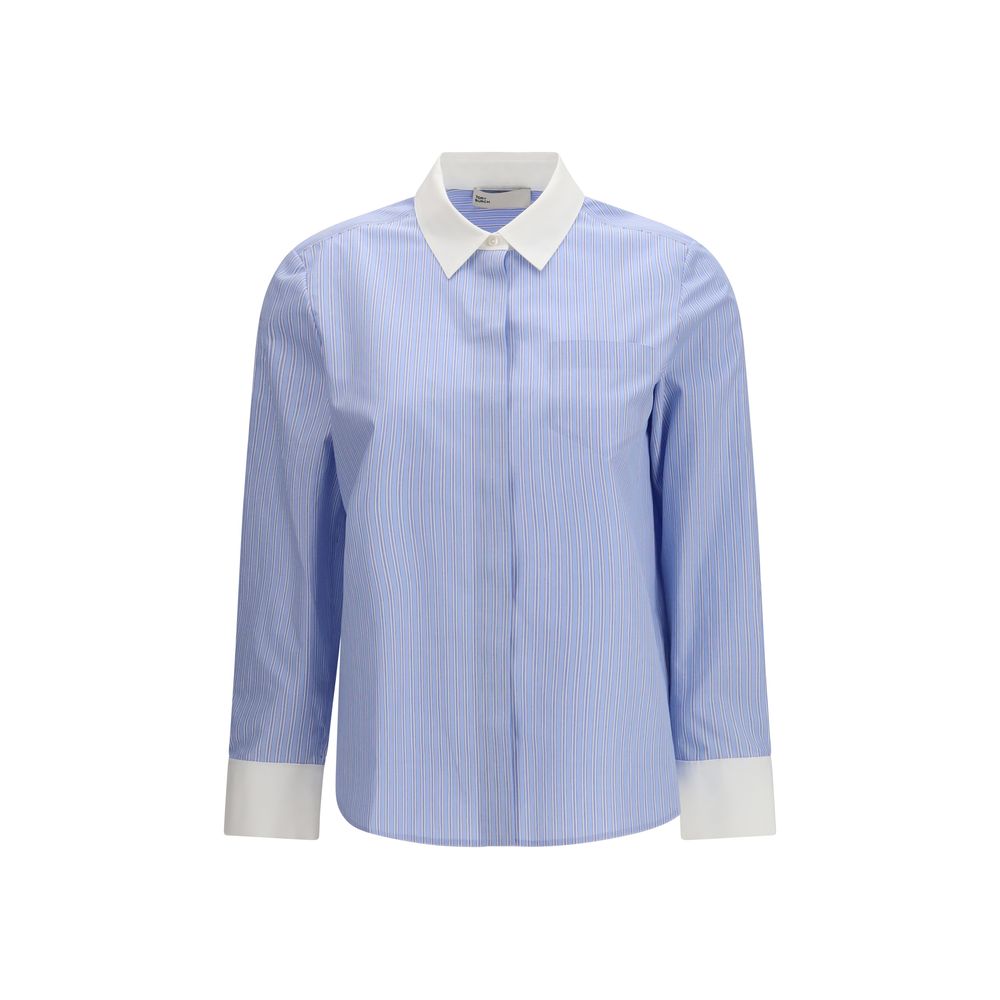 Tory Burch Blaues Baumwollhemd mit Muster
