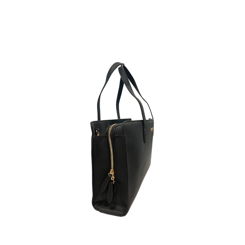 Twinset Damen Schultertasche aus schwarzem PU