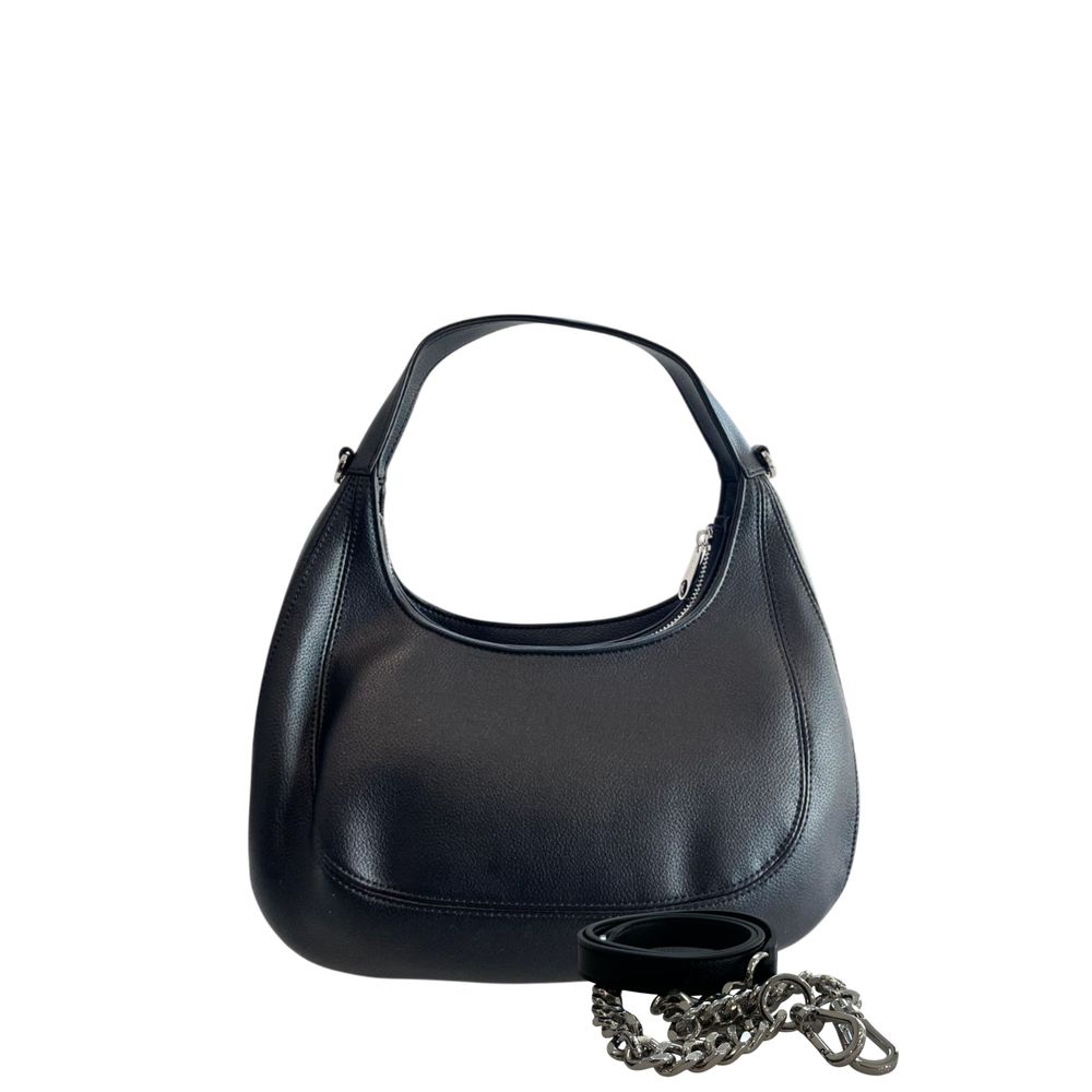 Twinset Damen Schultertasche aus schwarzem PU