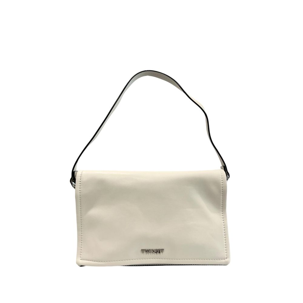 Twinset Weiße PU Damen Umhängetasche