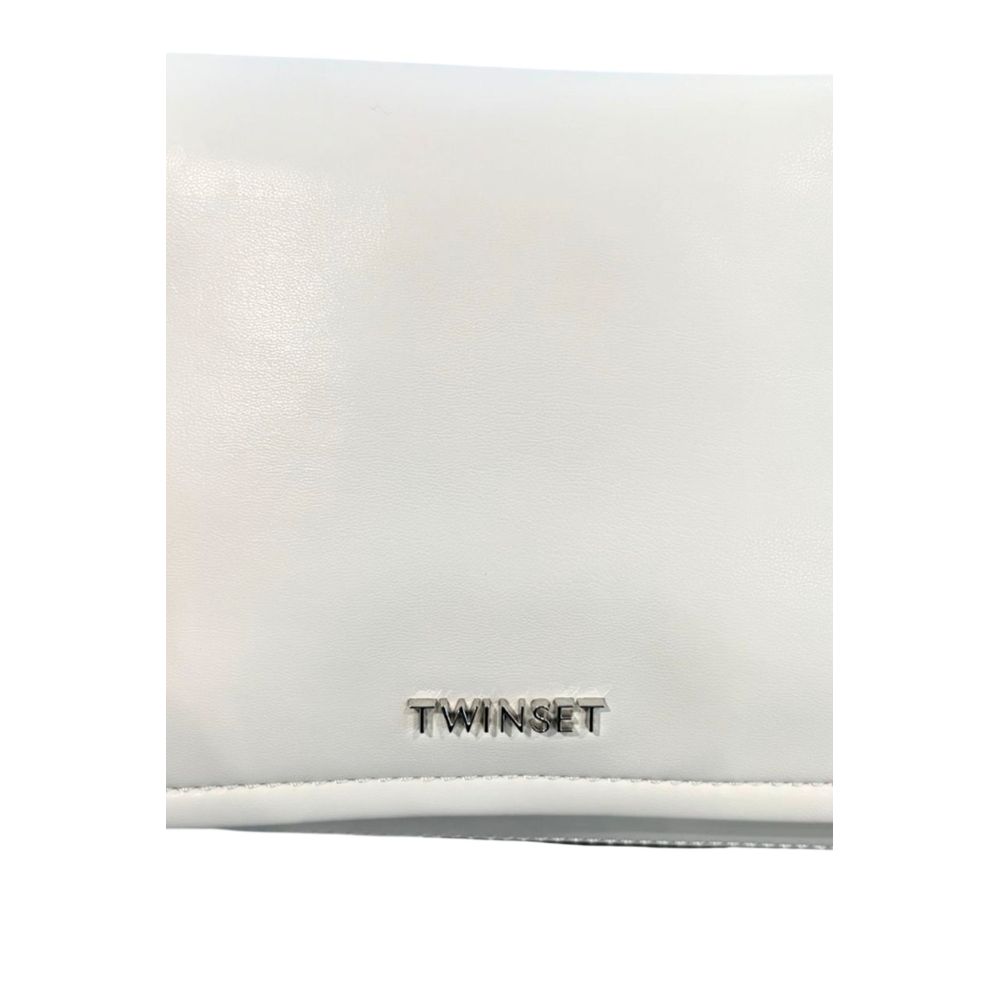 Twinset Weiße PU Damen Umhängetasche