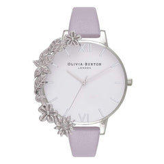 Olivia Burton Armbanduhr aus violettem Kunstleder