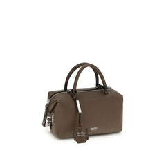 Max Mara Bruine Kalfsleren Bos Taurus Handtas