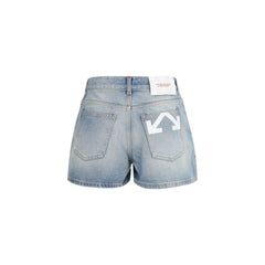 Off-White Blue Cotton Bermuda Shorts