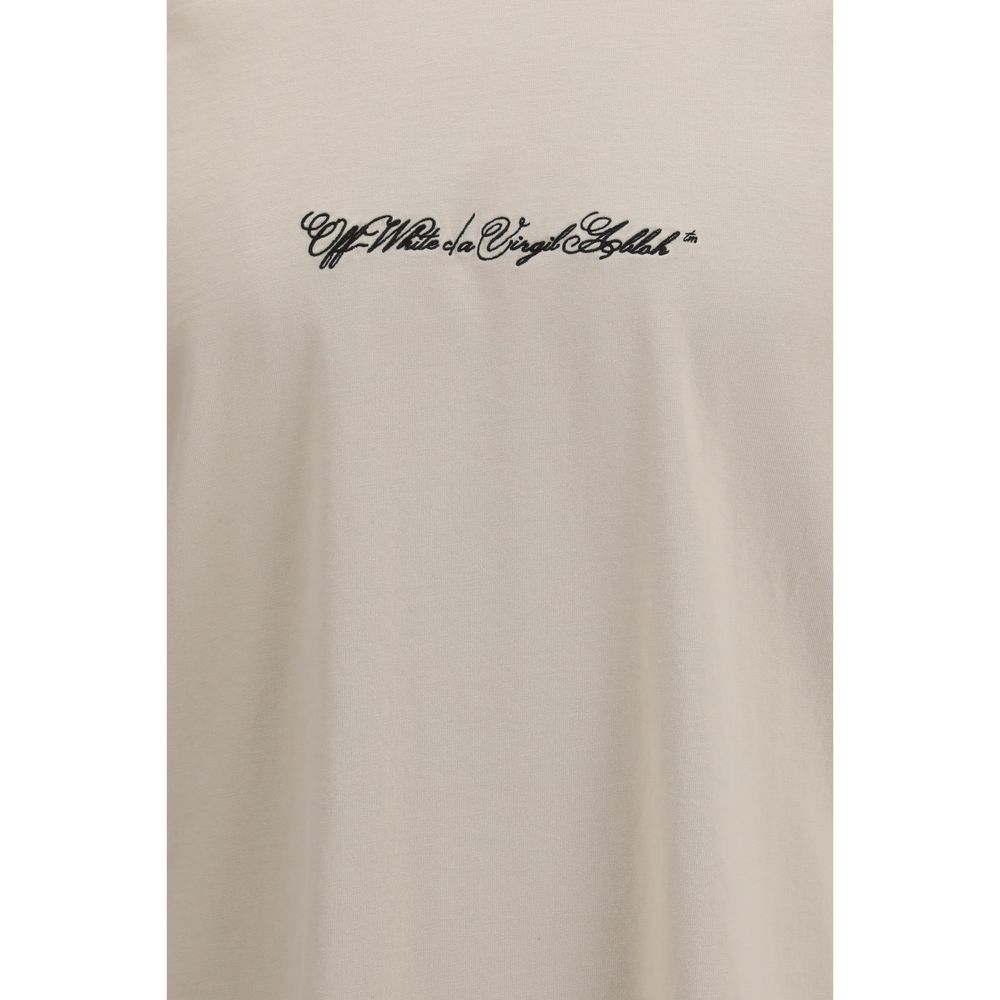 Off-White beiges Baumwoll-T-Shirt