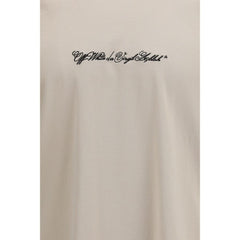 Off-White beiges Baumwoll-T-Shirt